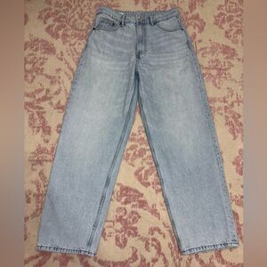 Zara Light Blue High Rise Baggy Straight Leg Jeans Women’s size 4
